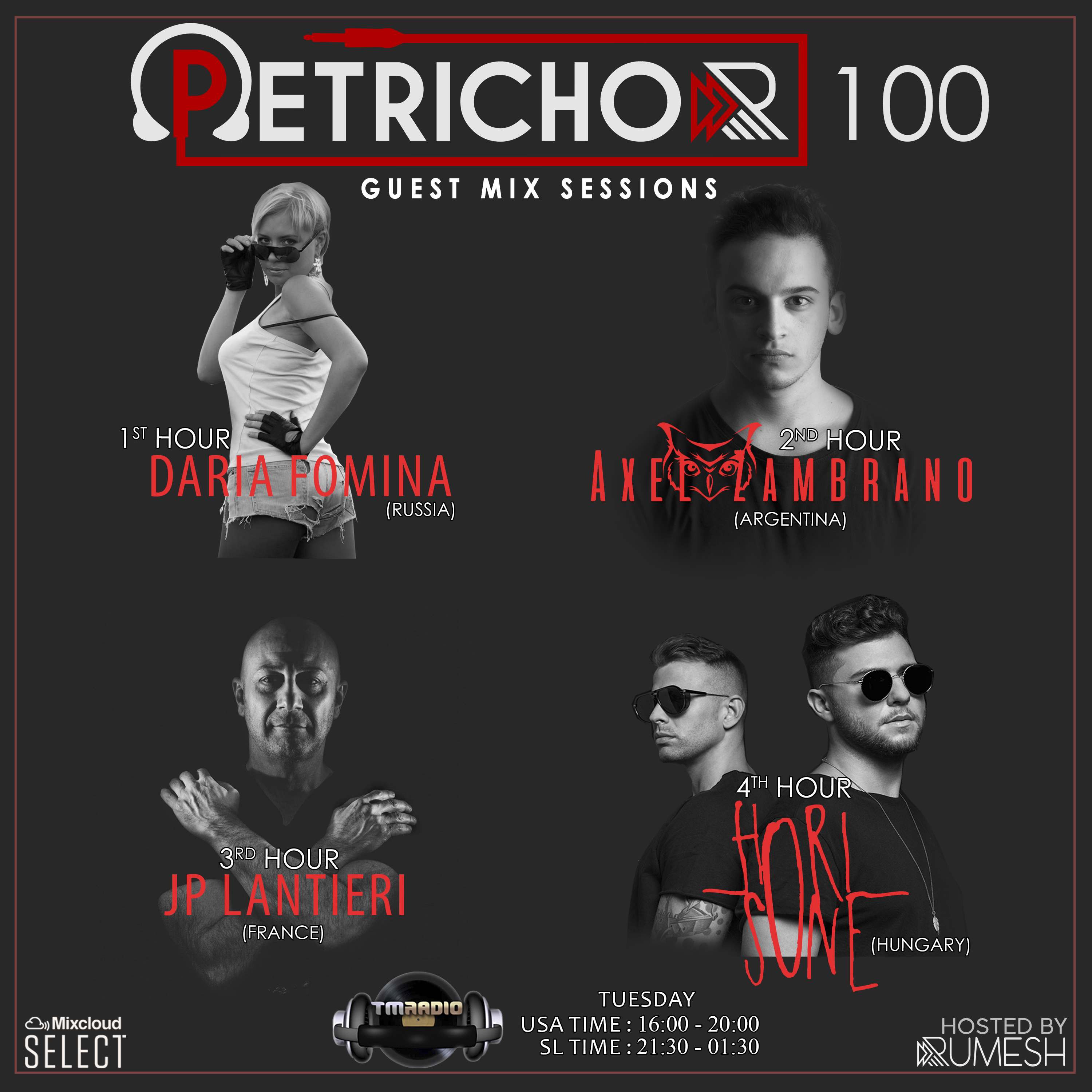 Petrichor 100 Guest Mix Sessions by |Daria Fomina| |Axel Zambrano| |JP Lantieri| |Horisone| (from February 16th, 2021)